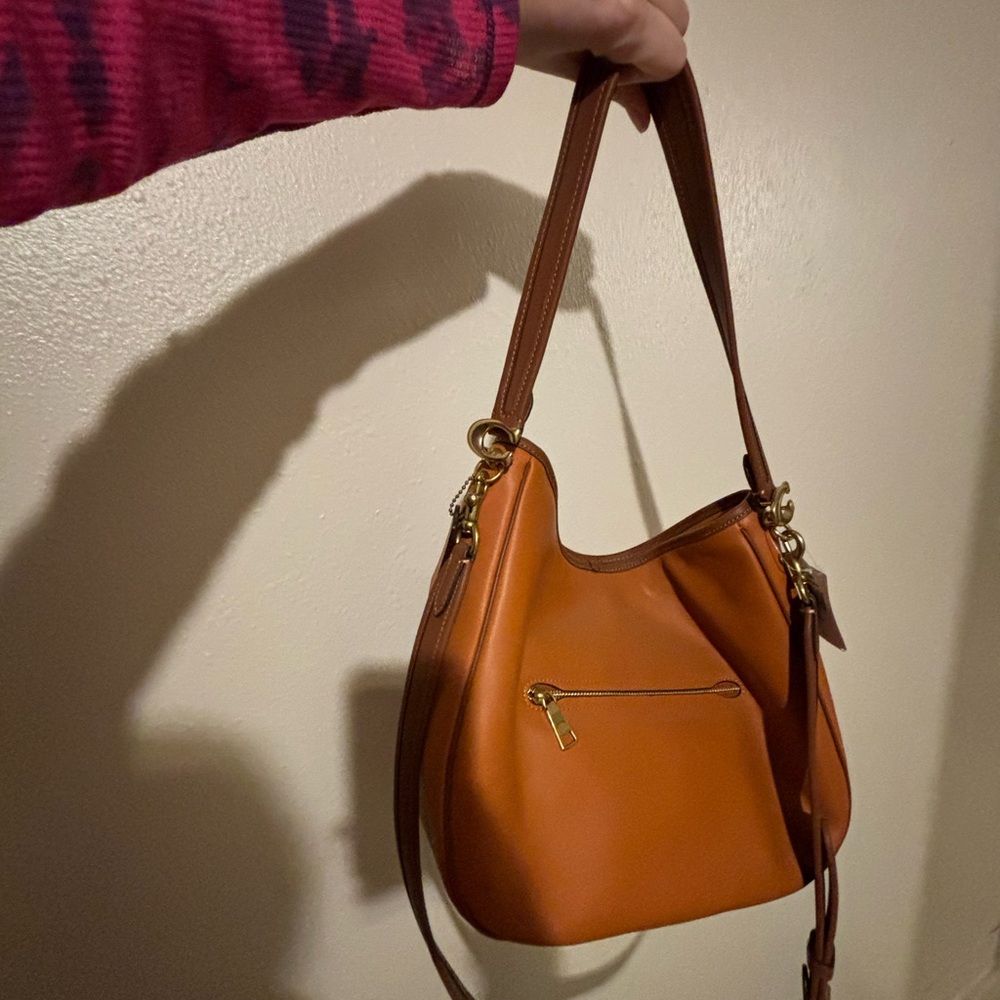Coach Tan Leather Shoulder Bag